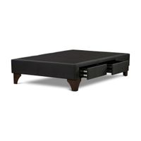 Base Con Cajones Rosen Premium Grafito 2 Plazas