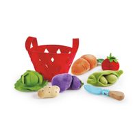 Cesta De Vegetales De Fieltro Hape 08 Piezas