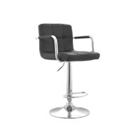 Silla Para Bar Regulable En Altura Nill Brazos Negro Ofideas