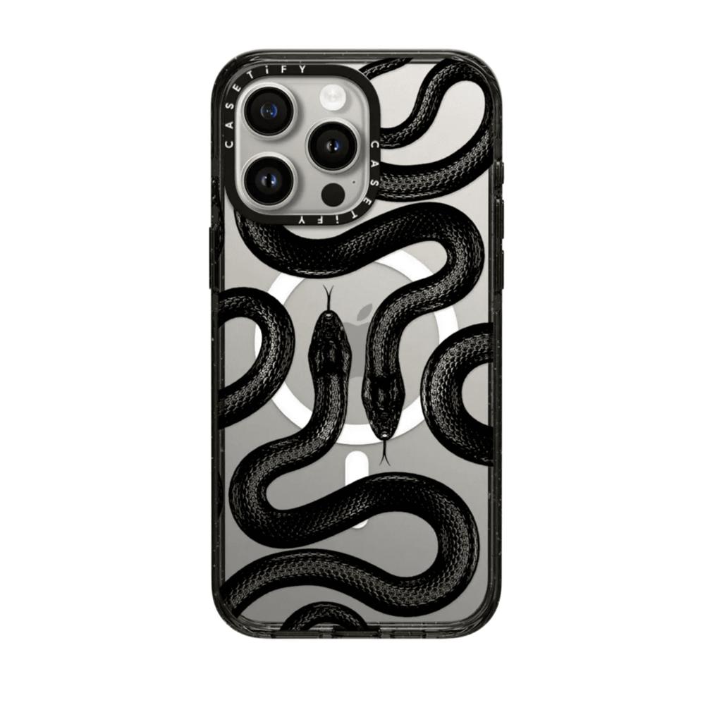 Case Casetify Black Kingsnake Black Case con Magsafe para Iphone 14 Pro Max