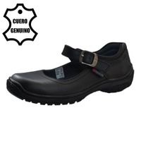 Zapato Escolar Bruno Sebastian para Niña Cuero Negro Mary Jane con Hebilla