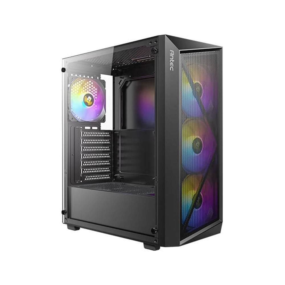 Carcasa ATX Antec AX67 MT 4AR, Cristal Templado, Optimizada para Gaming, Color Negro