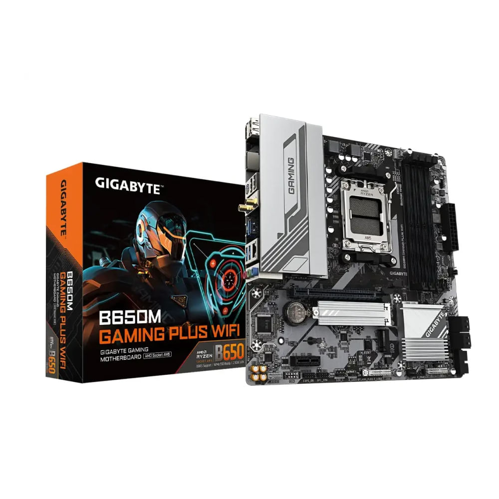 Placa Base Gigabyte B650M Gaming Plus WiFi D5 mATX - Rendimiento Superior y Conectividad Inalámbric