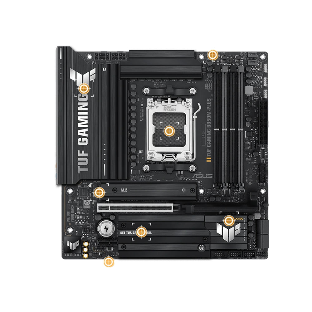 Placa Base ASUS TUF GAMING B850M-PLUS WIFI Micro ATX con Conectividad WiFi y Rendimiento Óptimo