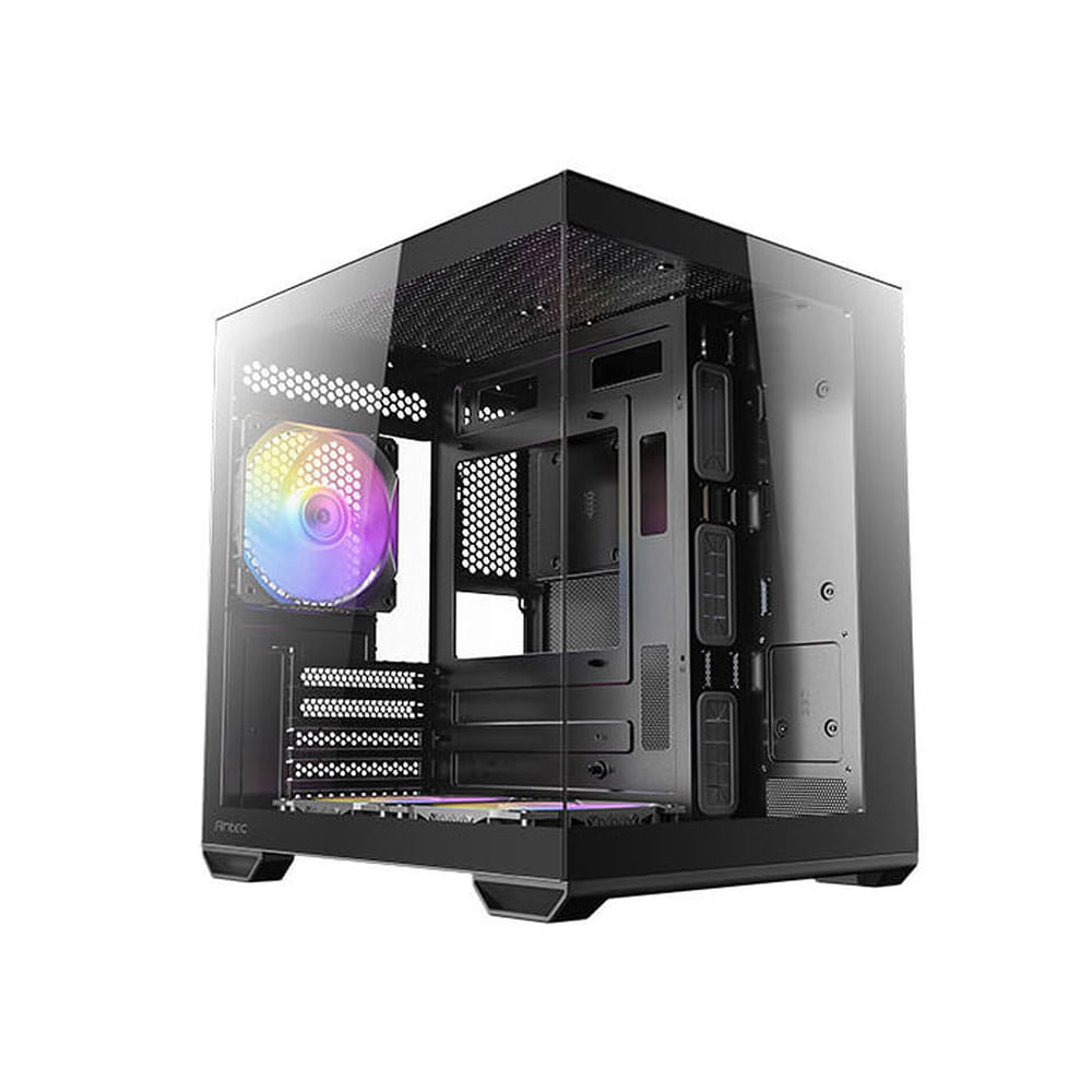 Caja de PC Antec CX60M Negra MT con 3 Ventanas, Tamaño Medio y Soporte para 2 Ventiladores