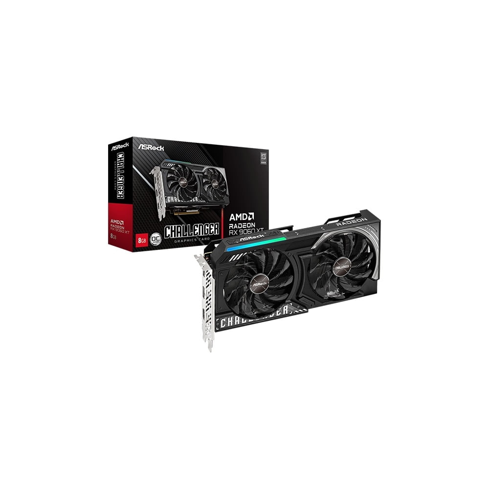Asrock RX 9060XT Challenger - Tarjeta gráfica 8GB GDDR6 para gaming de alta rendimiento
