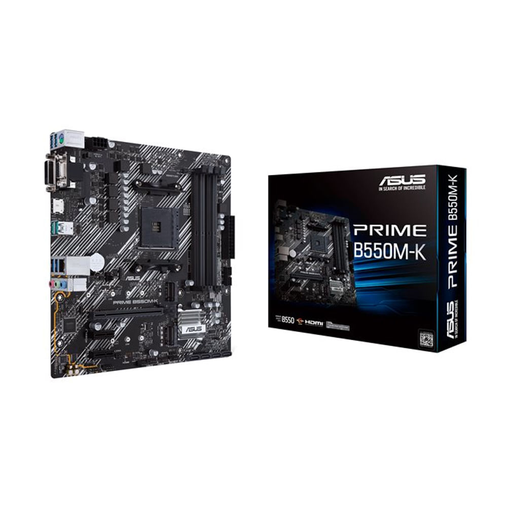 ASUS PRIME B550M-K Placa Base Micro ATX AM4 con USB 3.2 Gen 1 y Gen 2 - Rendimiento y Eficiencia