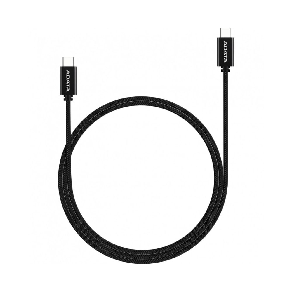 Cable USB-C a USB-C Adata 2m Negro - Alta Velocidad Power Delivery para Carga Rápida