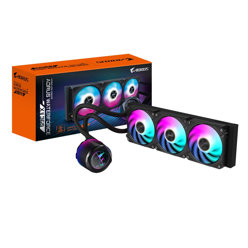 Refrigeración líquida Aorus WaterForce X II 360mm RGB - 3 ventiladores de 120mm para rendimiento óp