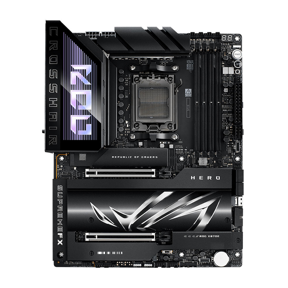 ASUS ROG CROSSHAIR X870E HERO - Motherboard ATX Socket AM5, Rendimiento Óptimo para Gaming