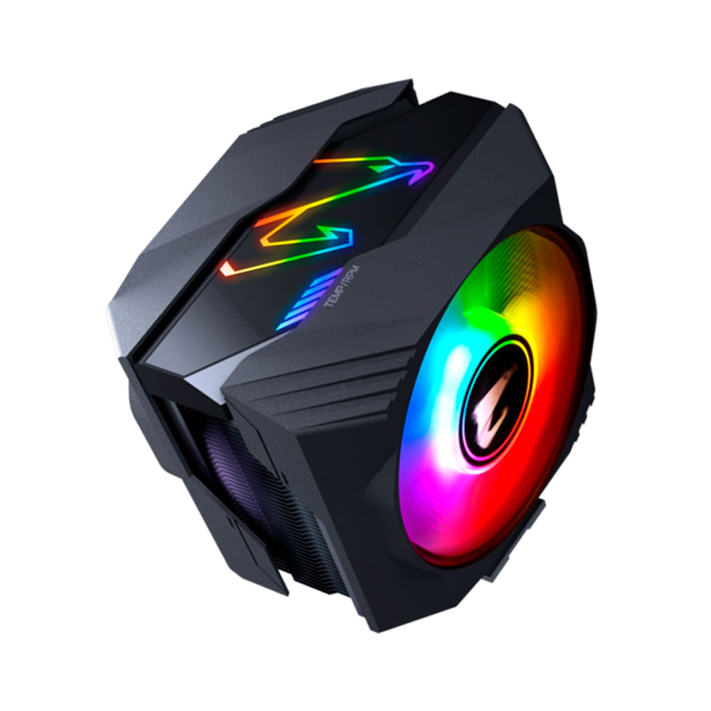 Cooler de Aire Gigabyte ATC800 RGB 120mm | Doble Ventilador, Iluminación ARGB | Compatible Intel y