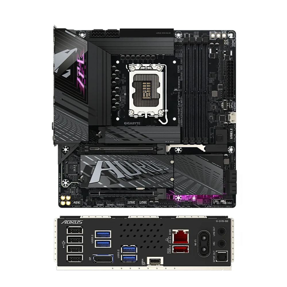 Placa Base Gigabyte Z890M Aorus Elite WiFi 7 - LGA 1851, Rendimiento Superior en Mini ATX