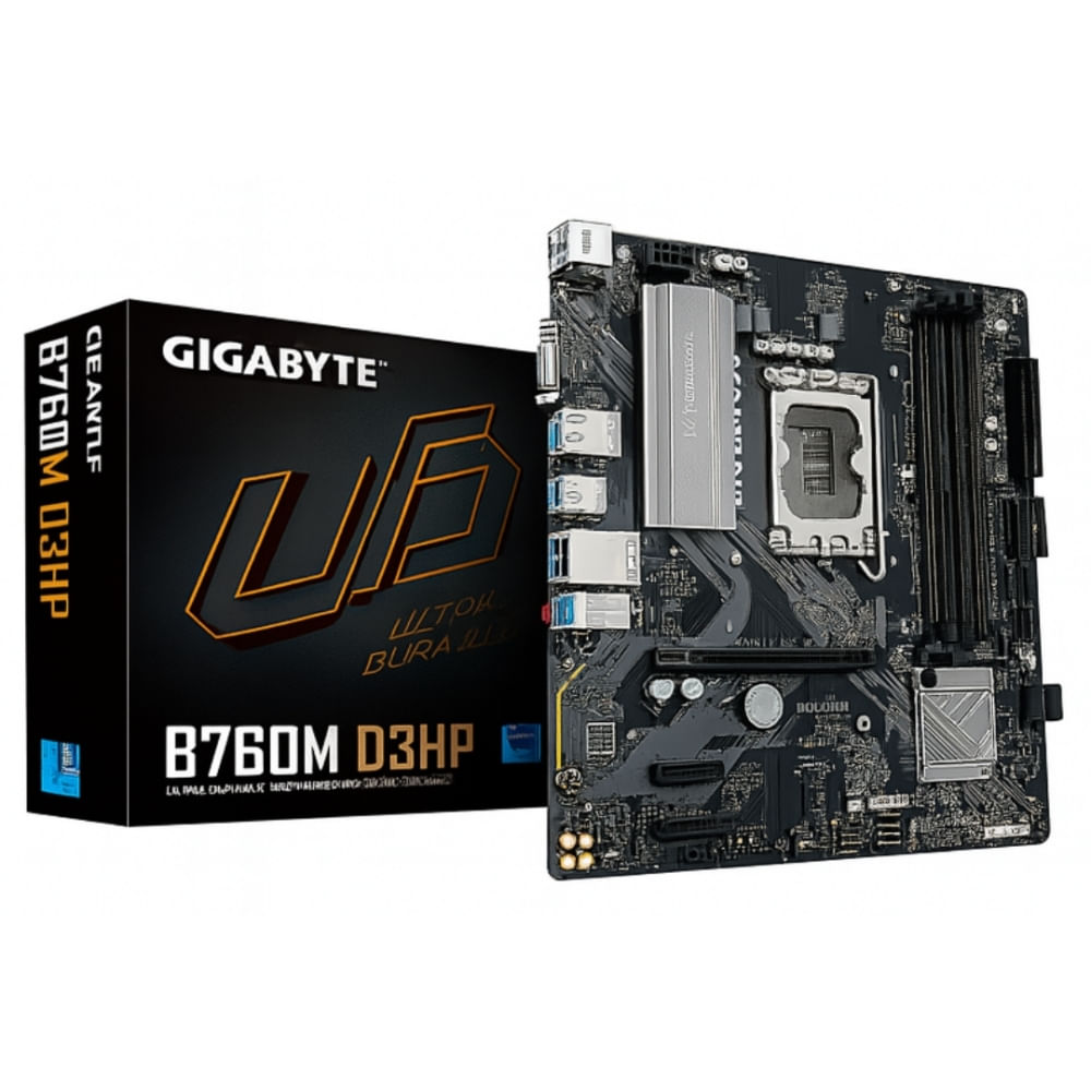 Placa madre GIGABYTE B760M D3HP mATX, DDR4, LGA 1700, PCIe 4.0, HDMI y M.2 para Intel