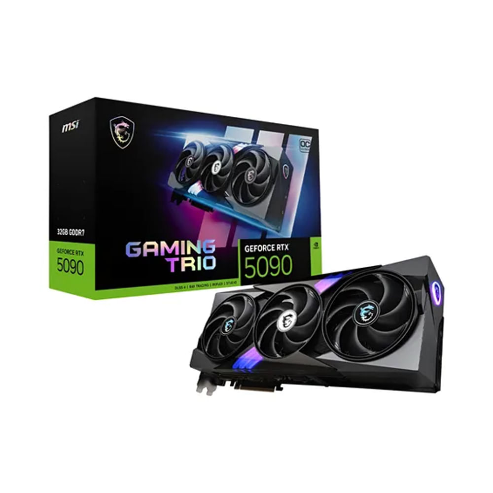 Tarjeta de video MSI RTX 5090 Gaming Trio OC 32GB GDDR7 con DP y HDMI - Rendimiento superior en gam