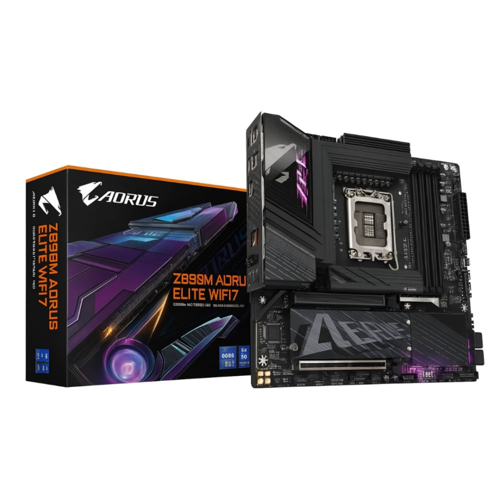 Placa base Gigabyte Z890M Aorus Elite WiFi7, LGA 1851, rendimiento superior y conectividad avanzada