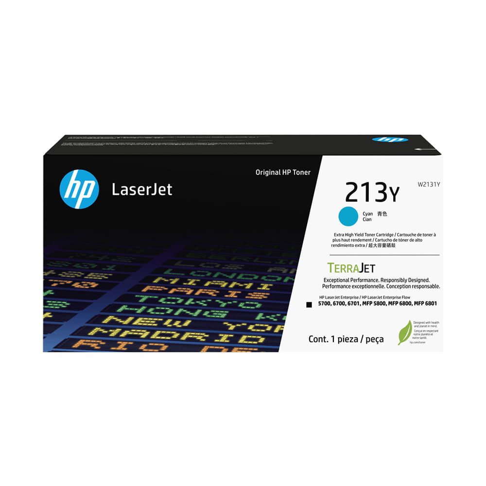 Toner HP W2131Y Cyan para LaserJet 5800 - Alta Capacidad 12K Páginas, Rendimiento Óptimo