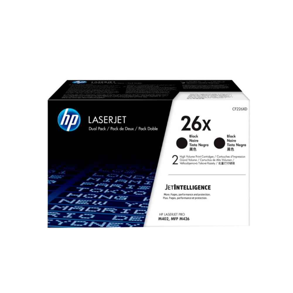 Toner HP CF226XD (26X) DUAL PACK: Alta Calidad de Impresión, Rendimiento Eficiente para Impresoras