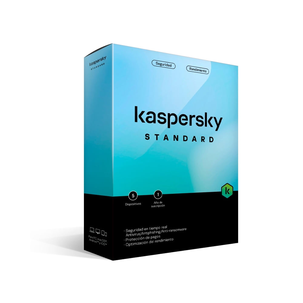 Kaspersky Standard Latinoamérica - Licencia para 5 Dispositivos, Protección Total y Fácil Manejo