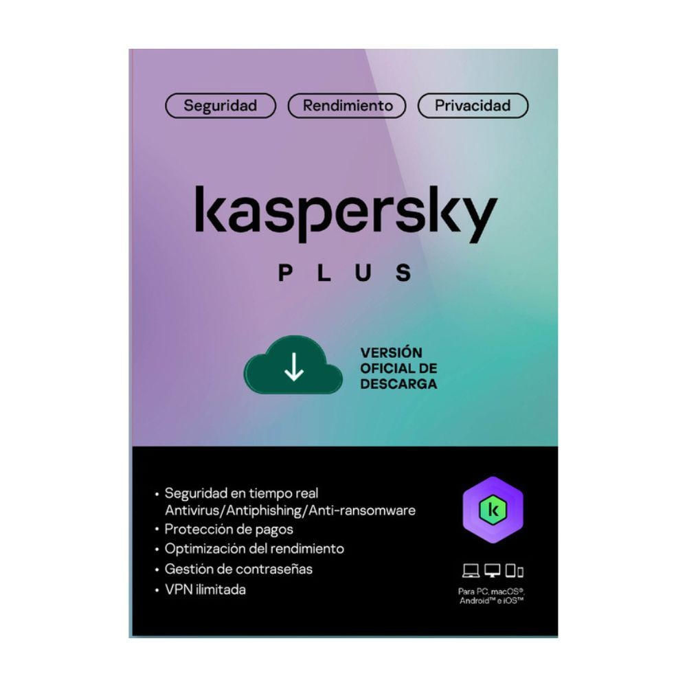 Kaspersky Plus 3 Dispositivos - Protección Premium para Latam con Actualizaciones Continuas