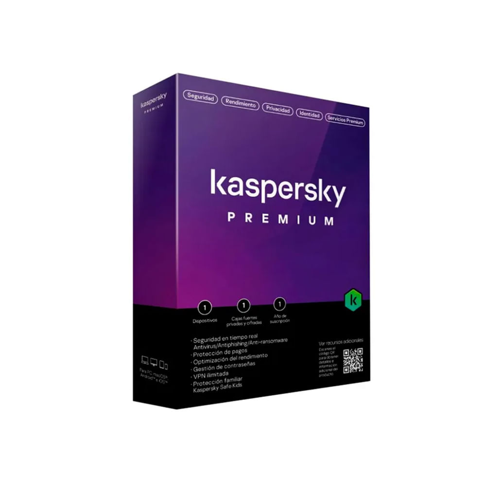 Kaspersky Premium Antivirus 1PC - Protección Avanzada para tu PC con Seguridad Total y Actualizacio