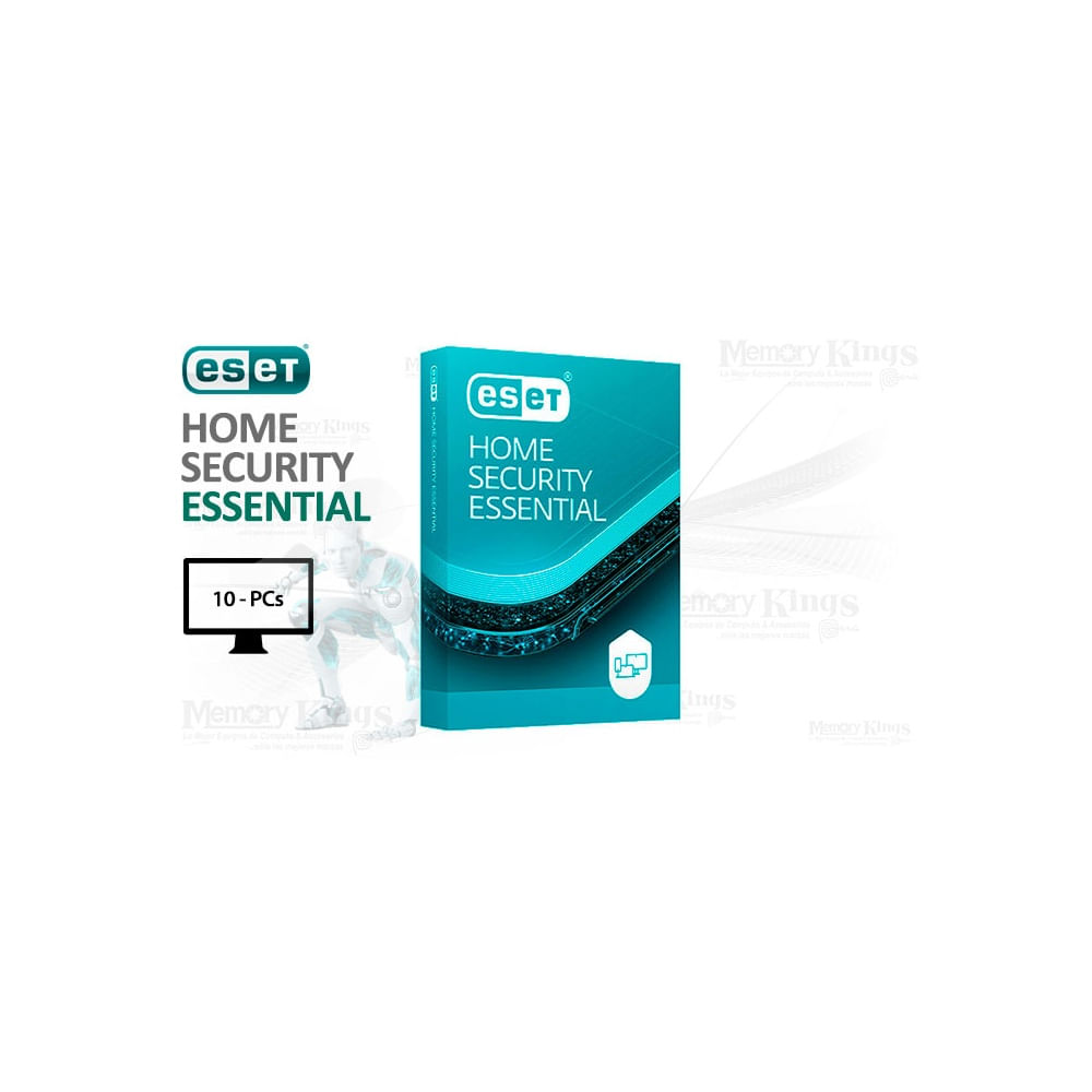 ESET Home Security Essential - Antivirus para 10 PCs, Protección Avanzada y Fácil de Usar