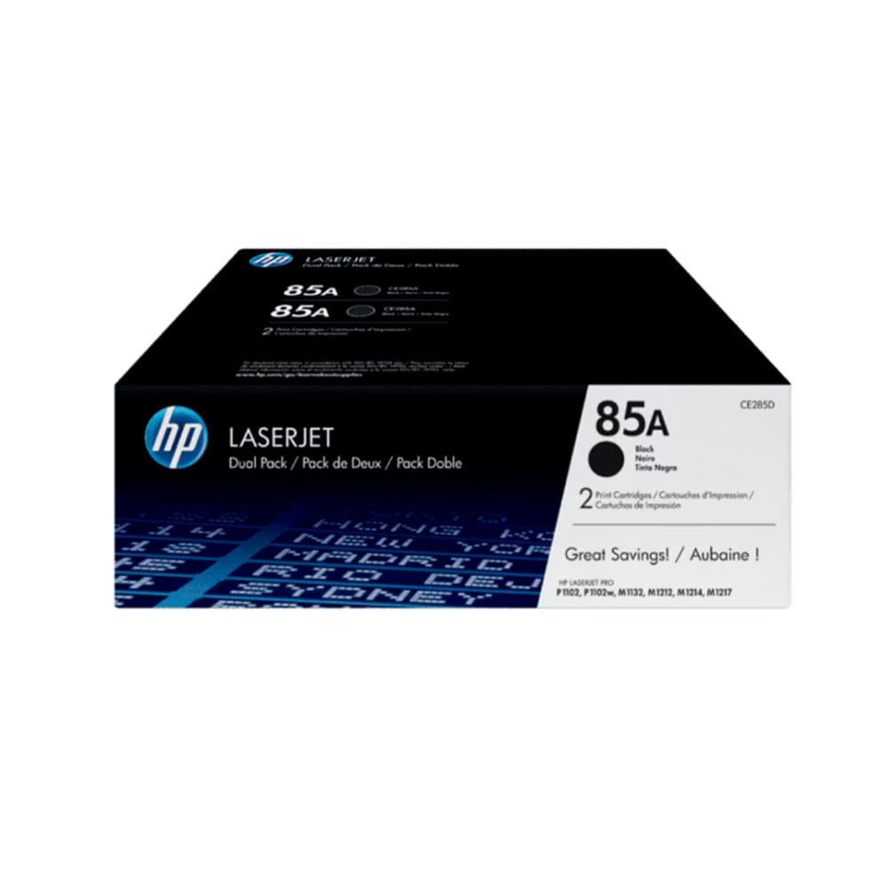 Toner HP CE285AD Pack 2 - Alta Capacidad, Compatible, Ideal para Impresoras Laser HP