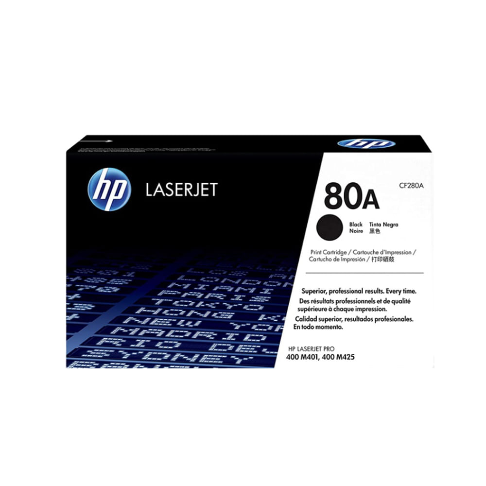 Tóner HP CF280A (80A) Negro para LaserJet M401N - Alta Calidad, Rendimiento Eficiente