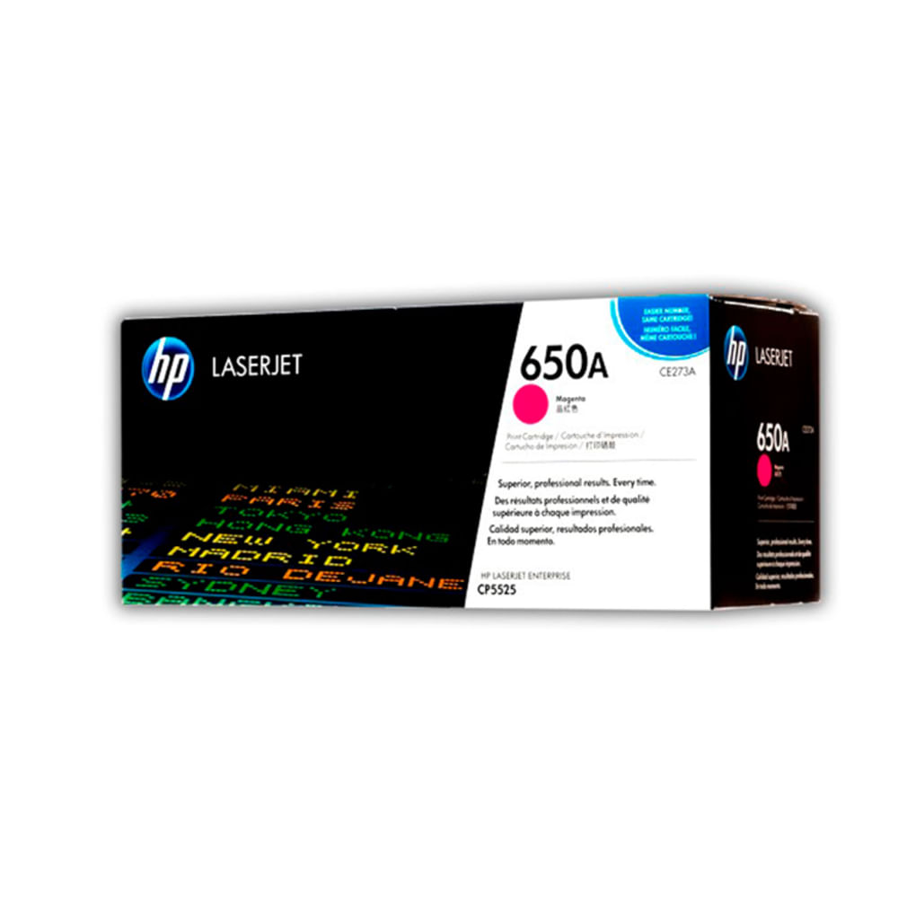 Tóner HP CE273A 650A Magenta para Color LaserJet CP5525 - Alta Calidad y Rendimiento Superior