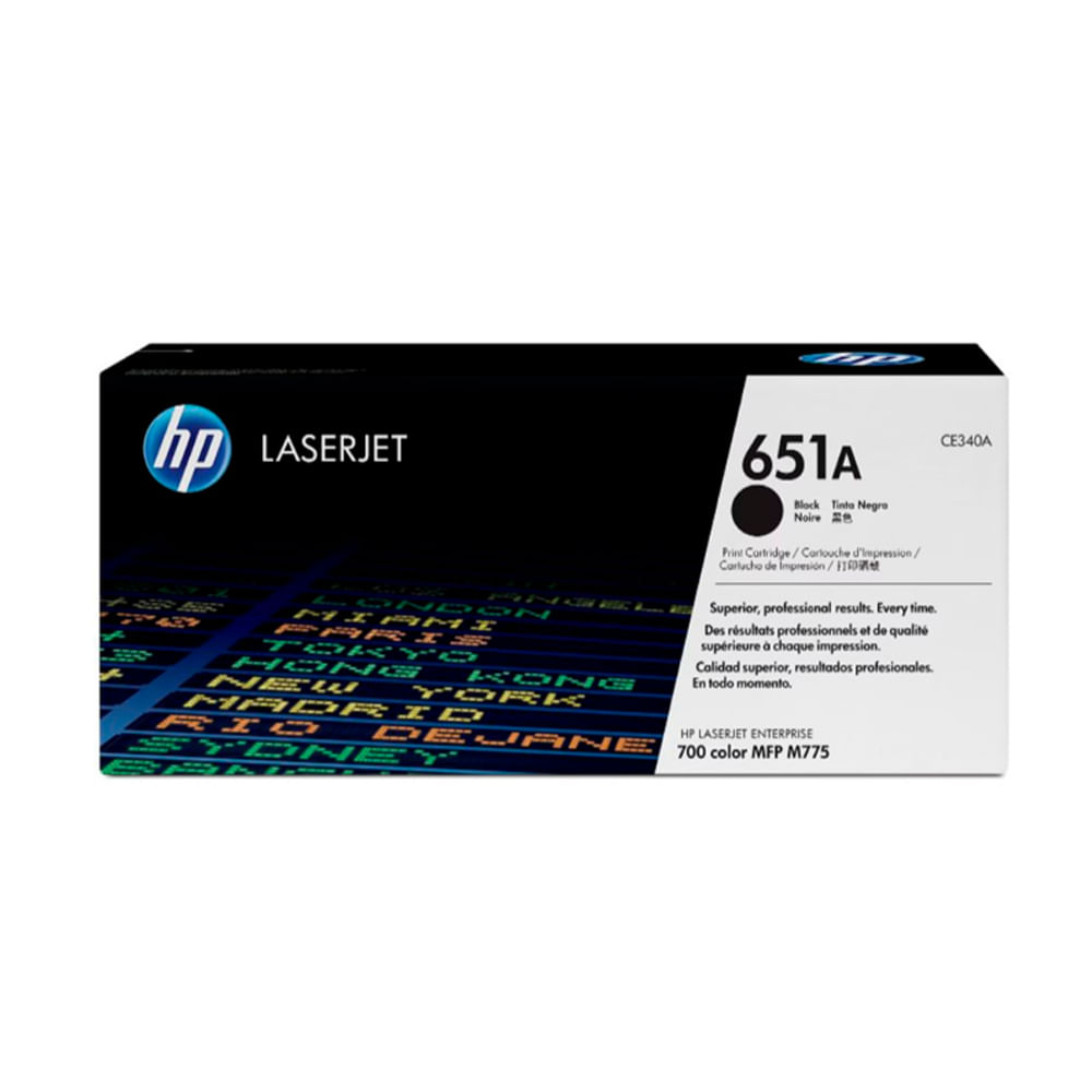 Tóner HP CE340A (651A) Negro 13.5K para Impresoras LaserJet Enterprise - Alta Calidad de Impresión