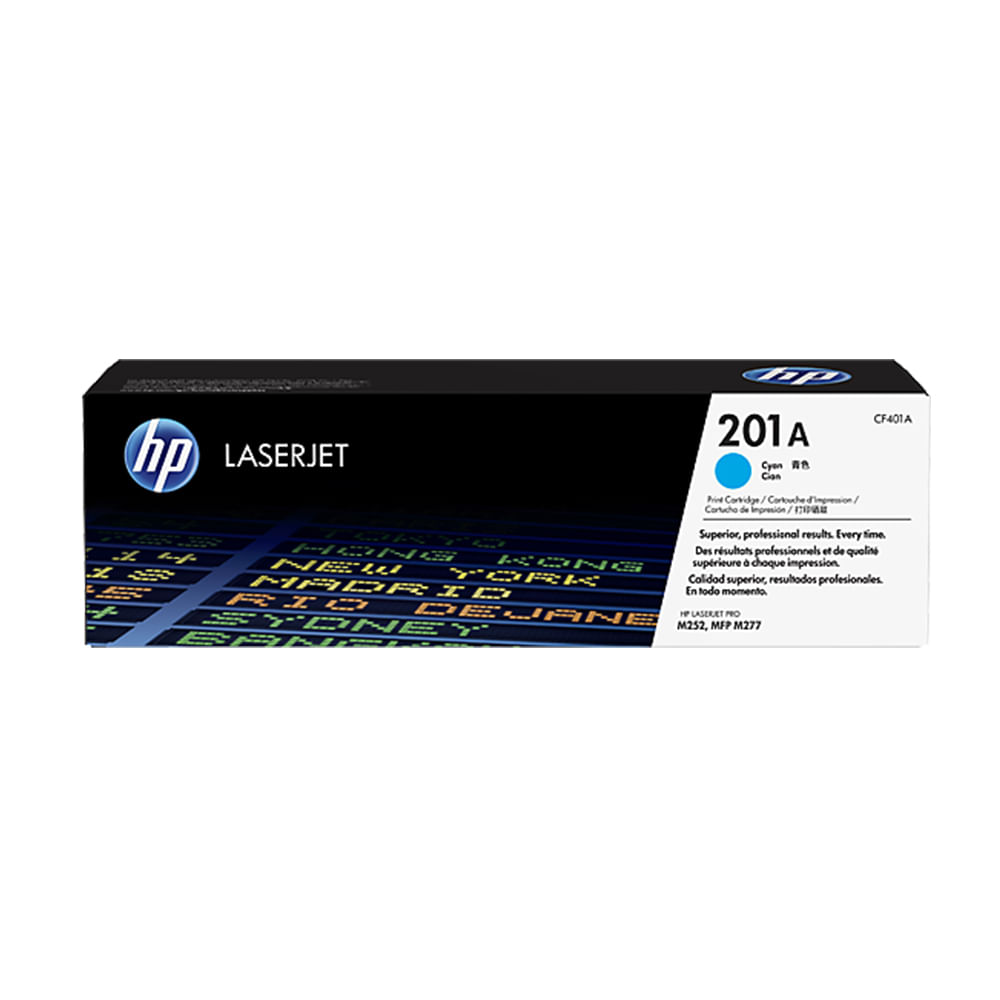 Tóner HP CF401A (201A) Cian para LaserJet Pro M252 - Alta calidad y rendimiento en impresión