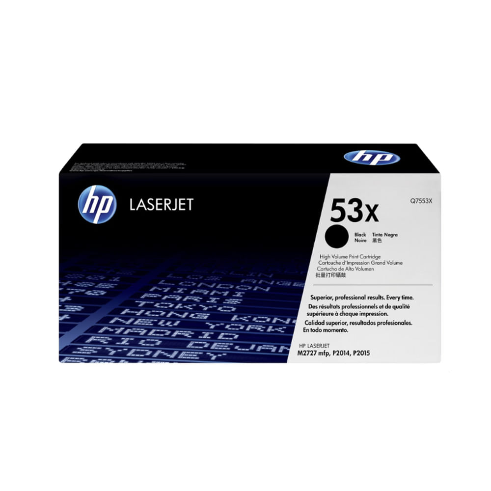 Toner HP Q7553X (53X) Compatible para Impresora Laser P2015 - Alta Capacidad y Calidad Negros