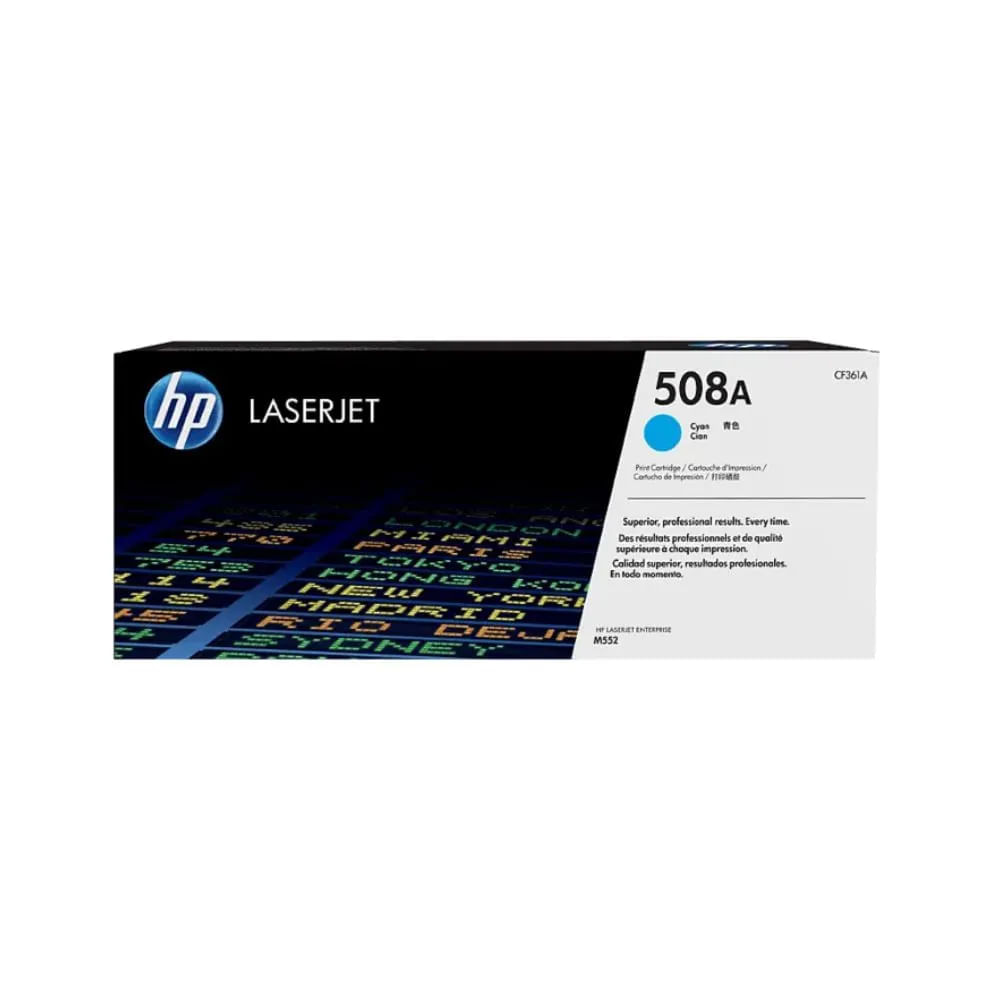 Toner HP CF361A 508A MFP M553 Cyan 5,000 páginas - Alta calidad de impresión y rendimiento óptimo.