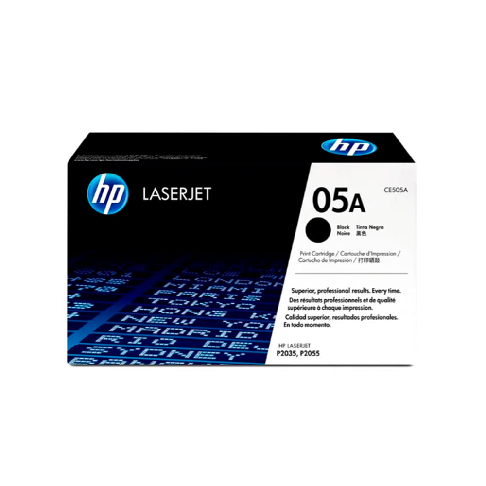 Tóner HP CE505A Negro para Impresora LaserJet P2035 - 2300 Páginas de Alta Calidad