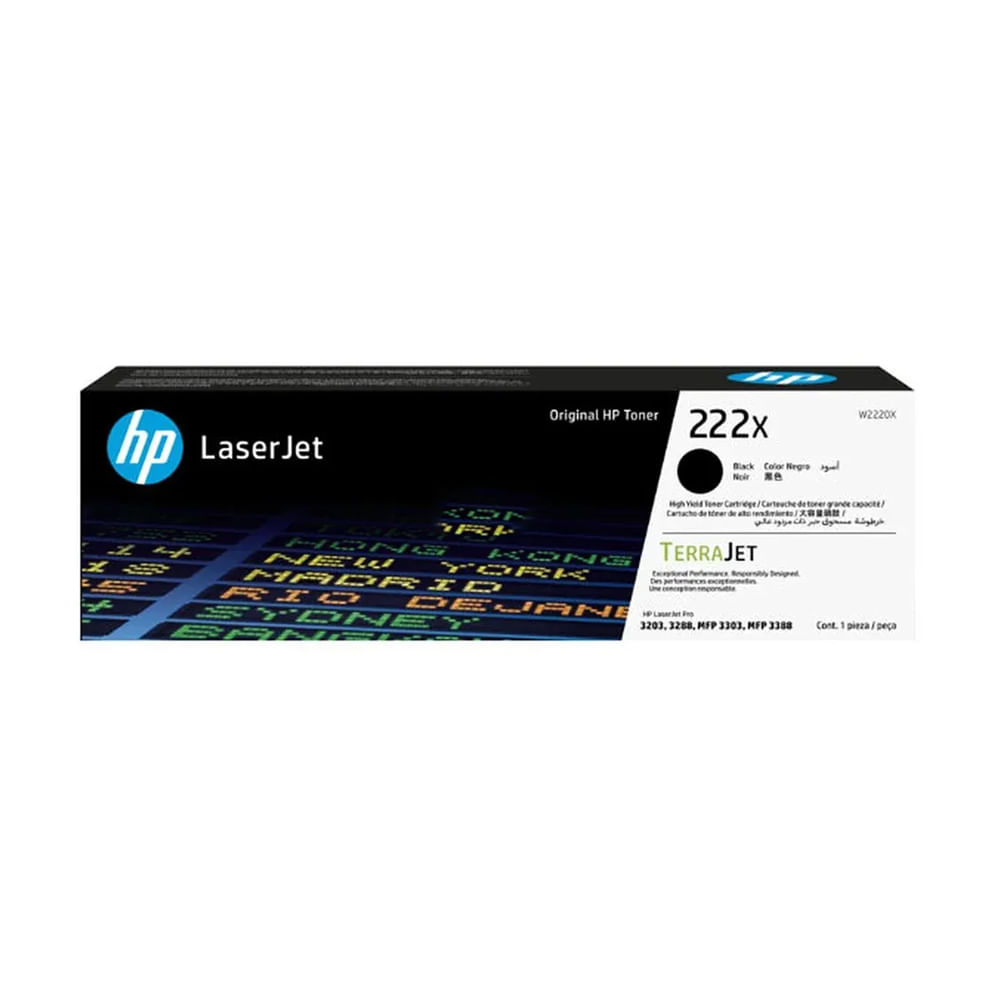 Tóner HP W2220X (222X) Negro para LaserJet M3303 - 3,200 Páginas de Alta Calidad