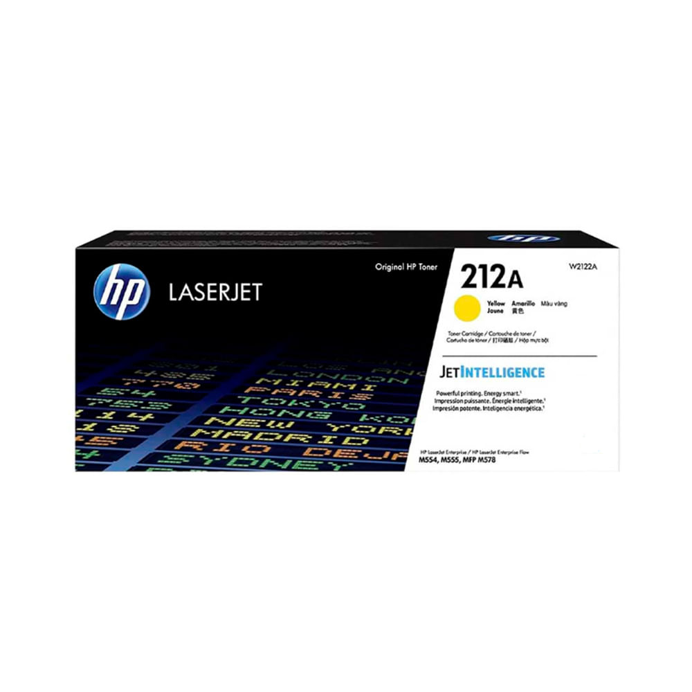 Toner Amarillo HP W2122A para LaserJet M555 - Alta Capacidad de 4,500 Páginas, Impresión de Calidad