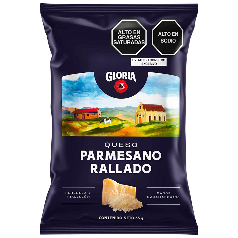 Queso Parmesano Rallado GLORIA Paquete 35g