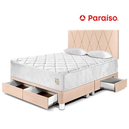 Dormitorio Pocket Max King Con Cajones Champagne