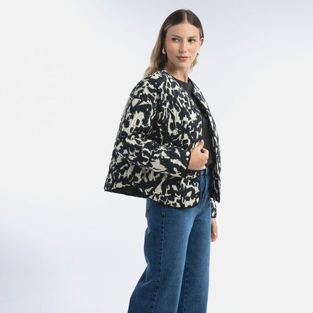 Casaca Mujer Malabar Print Negro Talla S