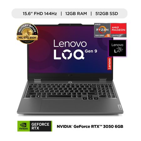 Laptop IA Lenovo LOQ AMD Ryzen 5 7235HS 12GB RAM 512GB SSD RTX 3050 6GB 15.6