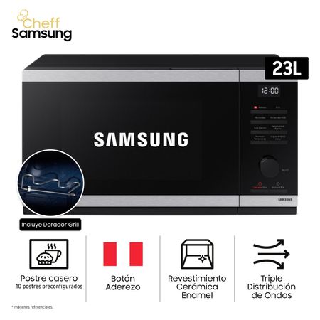 Horno Microondas Samsung MG23DG4524ATPE 23LT Stainless Steel