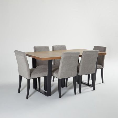 Juego de Comedor Marcelo 6 Sillas Gris