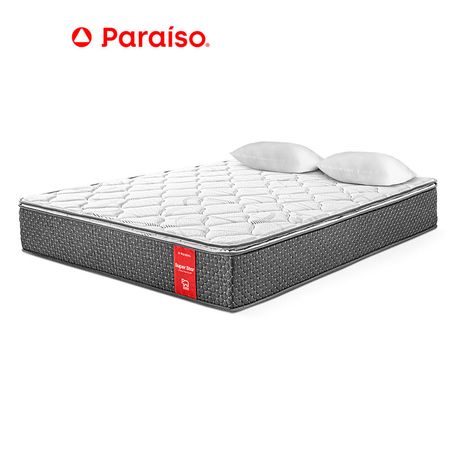 Colchón Paraíso Super Star 2 Plazas + 2 almohadas + protector
