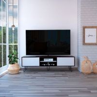 Mesa de TV 80"" Vassel Z-180 - Habano/Blanco