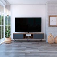 Mesa de TV 80"" Vassel Z-180 -Miel/Plomo