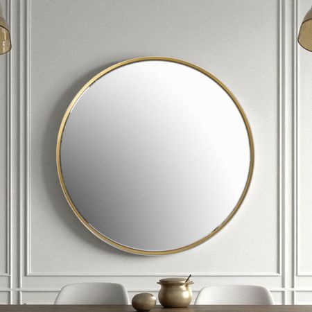 Espejo Circular 70 Cm Dorado