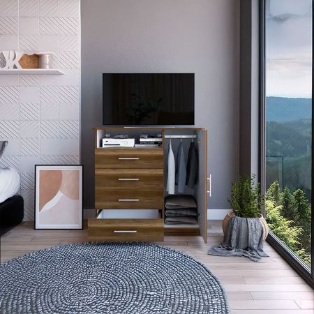 Comoda Barlovento 4 Cajones - Café Oscuro