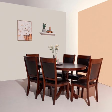 Juego de Comedor Málaga 6 Sillas PU