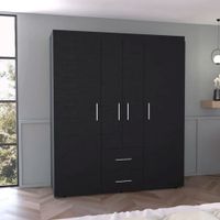 Closet Bariloche 4 Puertas 2 Cajones - Wengue