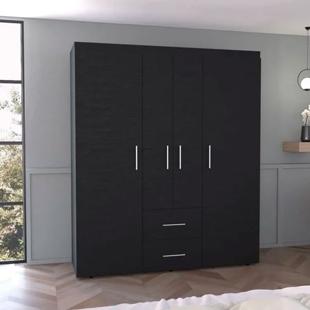 Closet Bariloche 4 Puertas 2 Cajones - Wengue