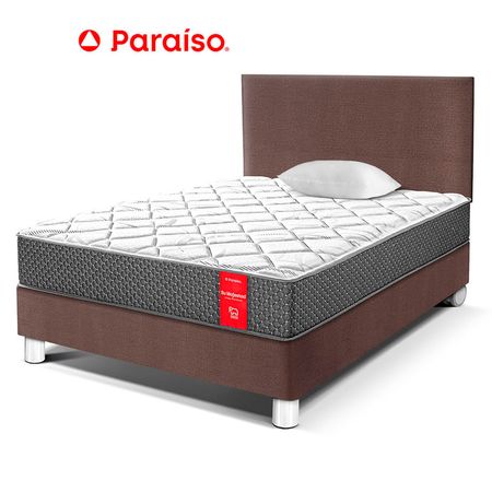 Juego de Dormitorio Paraíso Su Majestad 1.5 Plazas Chocolate + 1 almohada + protector